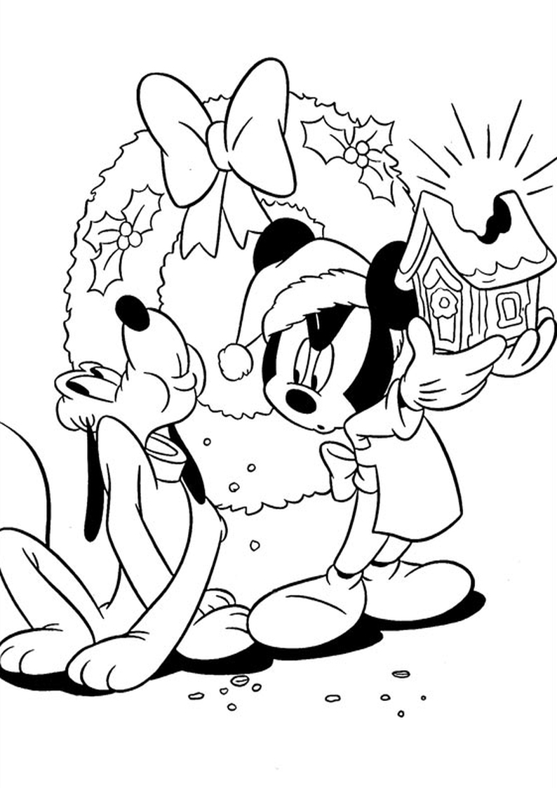 kolorowanka Myszka Miki i Pluto, malowanka do wydruku dla dzieci nr 32